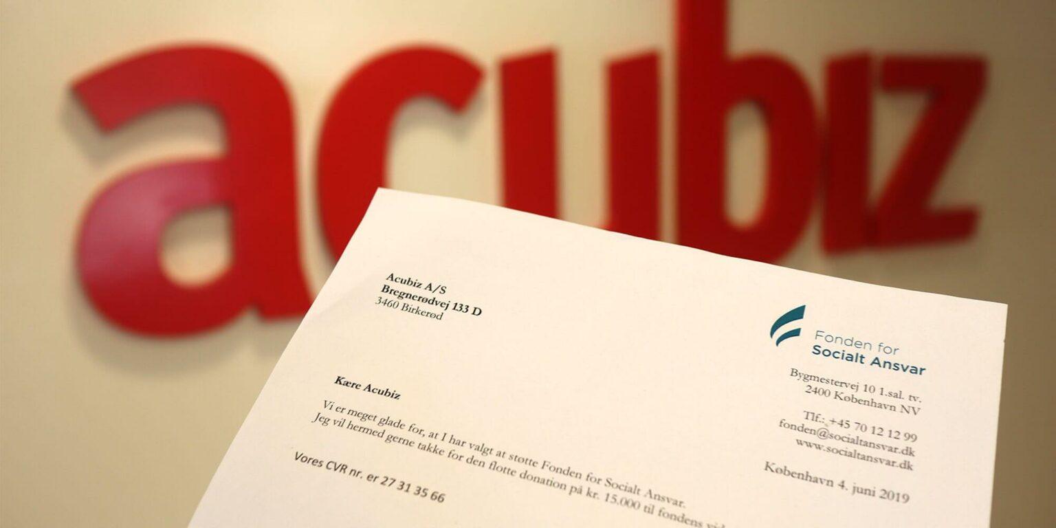 Letter for Fonden for Socialt Ansvar