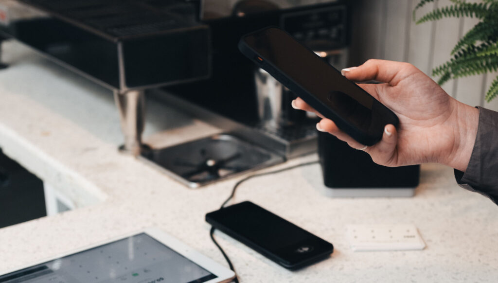 Paying with company card on phone