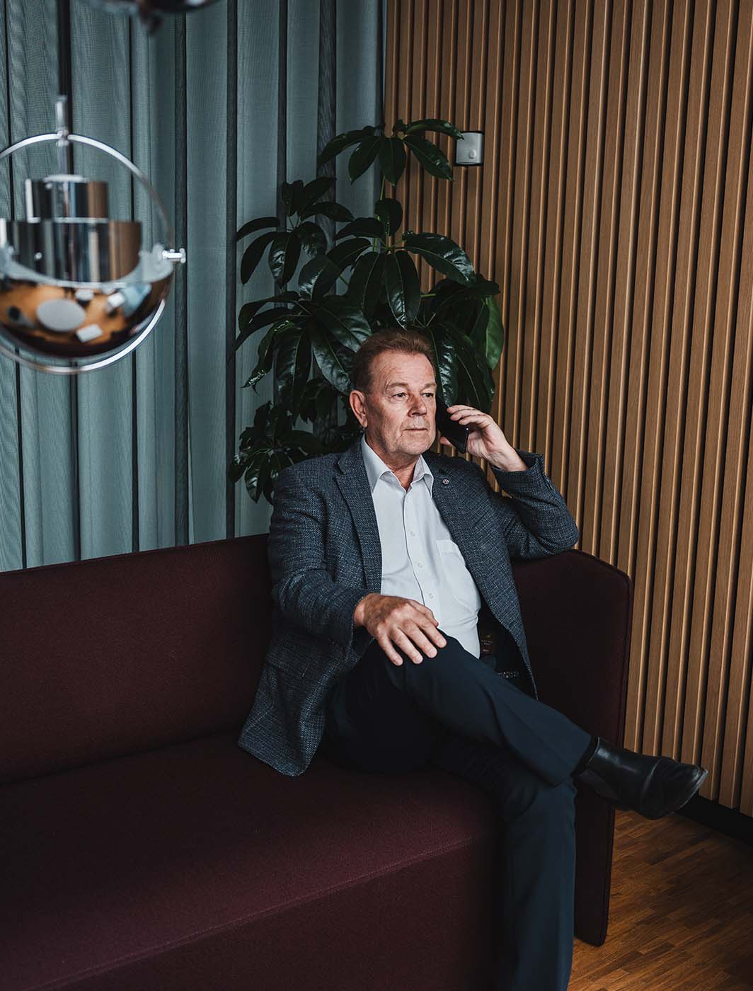 man talking on phone